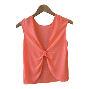 Express Orange Fly Away‎ Back Bow Detail Sleeveless Tank Women's XS Festival